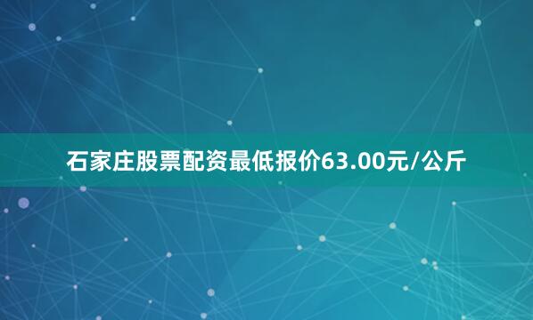 石家庄股票配资最低报价63.00元/公斤