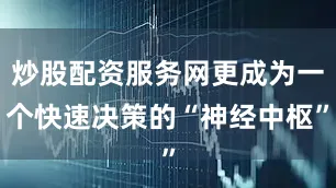 炒股配资服务网更成为一个快速决策的“神经中枢”